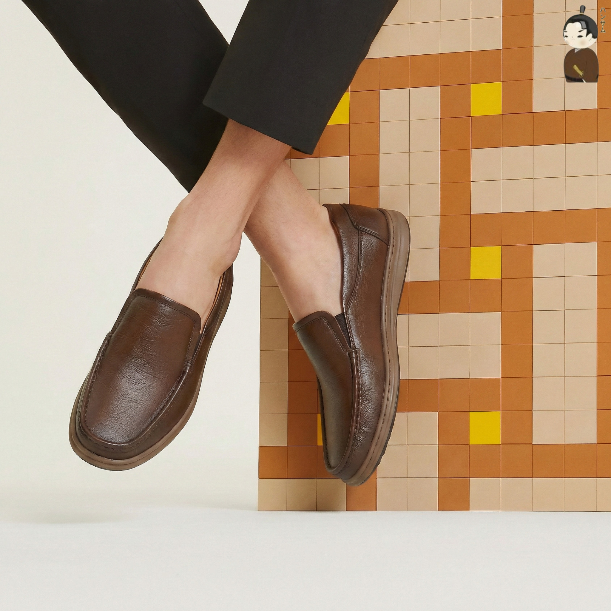  Giày Loafer Nam Công Sở Hansamu Zen DGD03 Nâu - Da Bò, Đế Phylon Siêu Nhẹ 