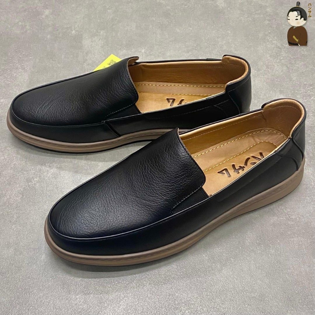  Giày lười Nam Hansamu Zen DGD04 màu Đen - Loafer công sở 