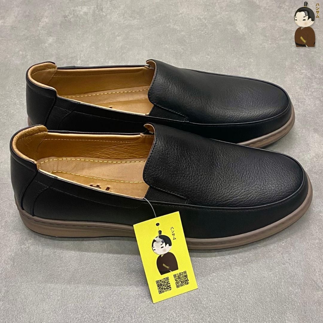  Giày lười Nam Hansamu Zen DGD04 màu Đen - Loafer công sở 