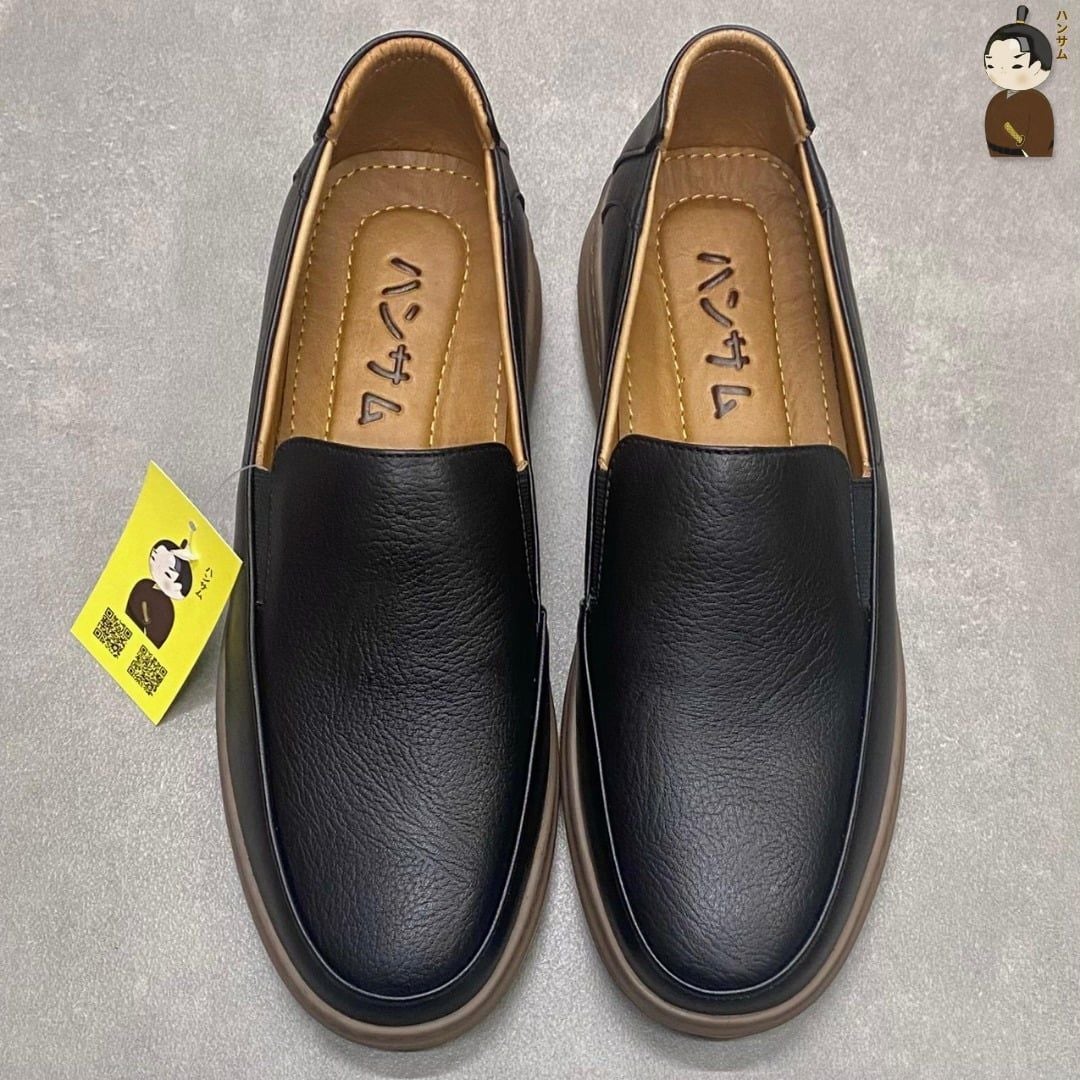 Giày lười Nam Hansamu Zen DGD04 màu Đen - Loafer công sở 