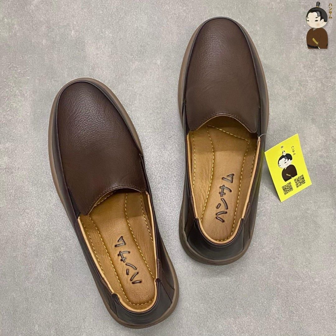 Giày lười Nam Hansamu Zen DGD04 màu Nâu - Loafer công sở 