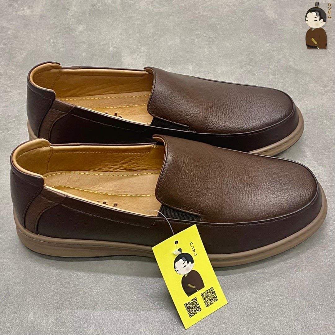  Giày lười Nam Hansamu Zen DGD04 màu Nâu - Loafer công sở 