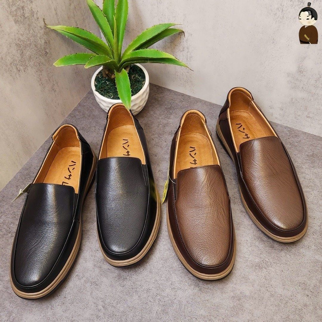  Giày lười Nam Hansamu Zen DGD04 màu Nâu - Loafer công sở 