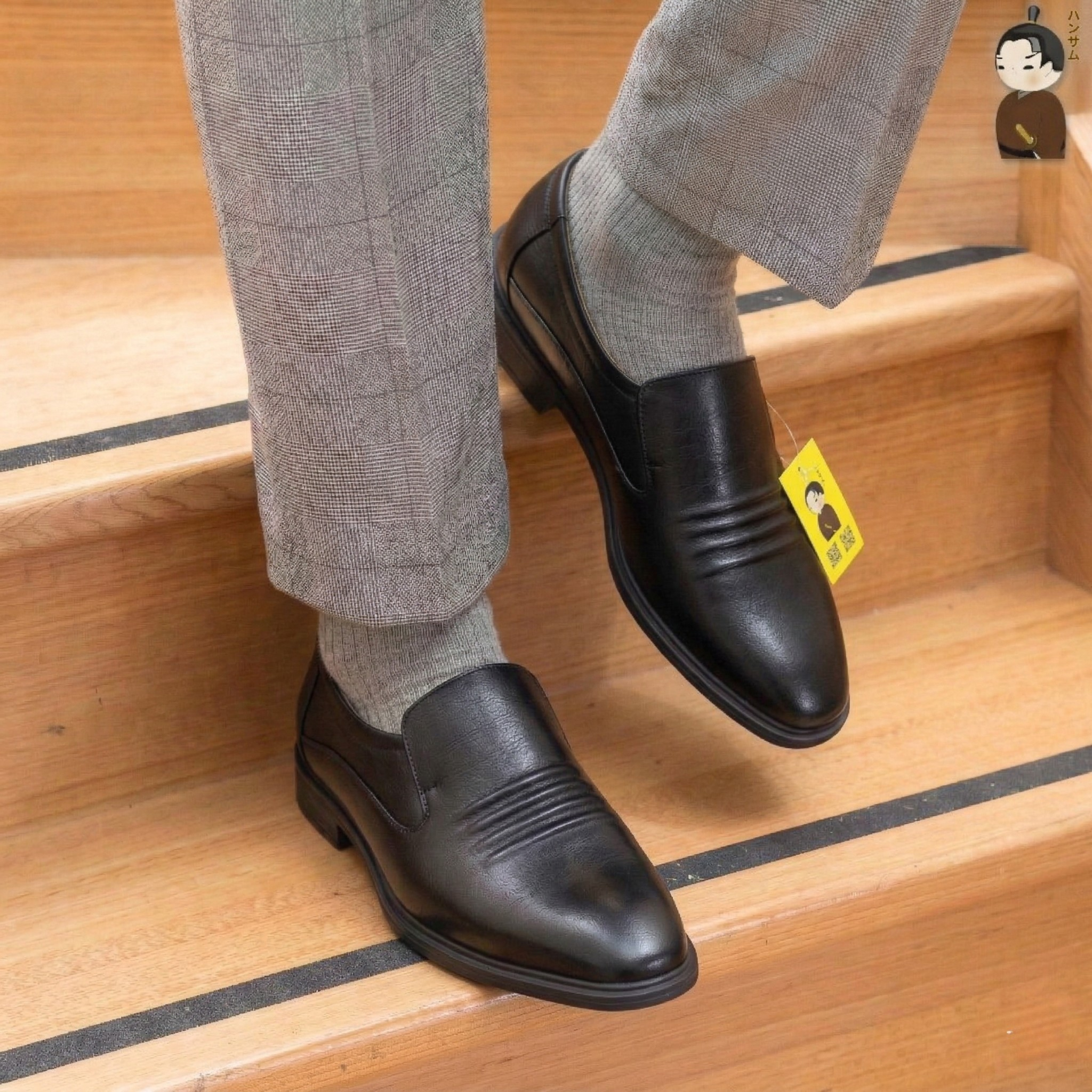  Hansamu Zen - Office Loafers DGD07 Black 