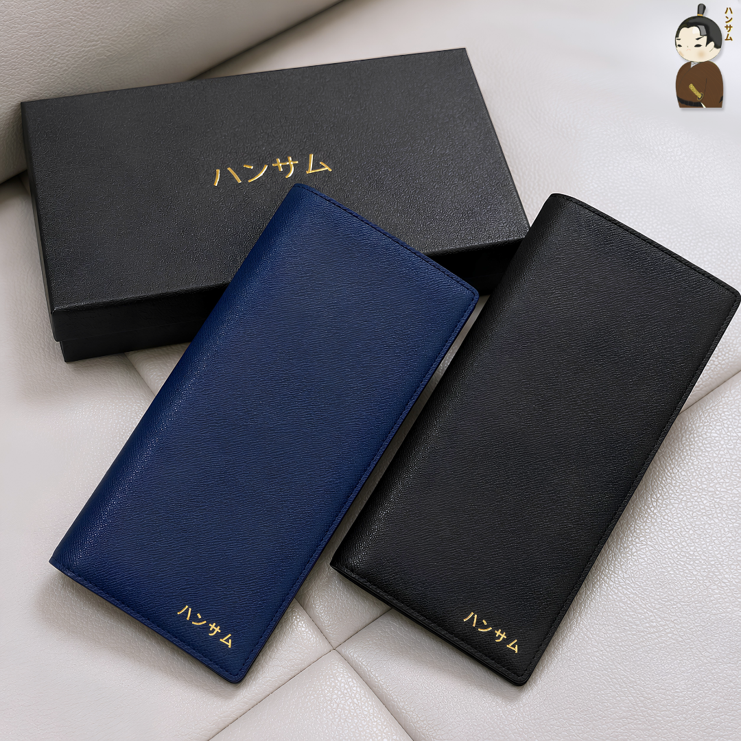  Hansamu En - Long Billfold Wallet DIA03 D.Blue 