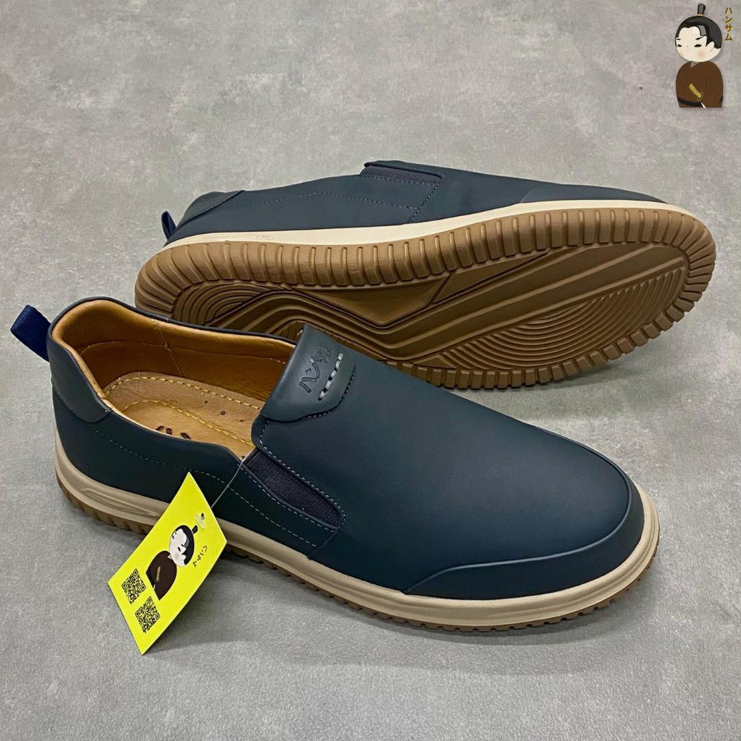  Giày lười Nam Hansamu Zen DGD08 màu Xanh đậm - Loafer công sở 