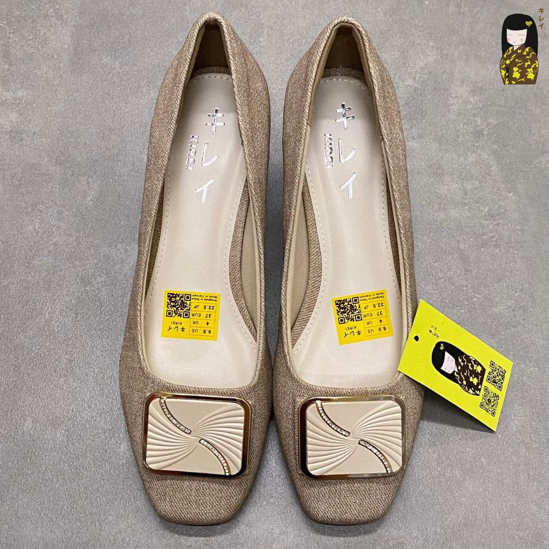  Kirei Kyōyō - Office Block Heel CP1 Khaki 