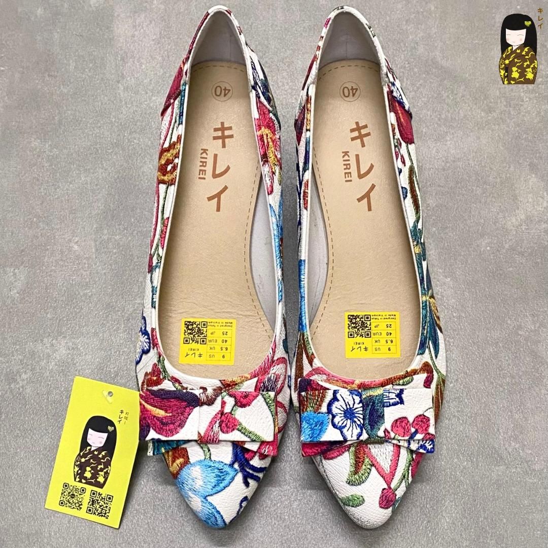  Kirei Office HI Giày Đế Xuồng 3D FEP 5P Hồng trắng 