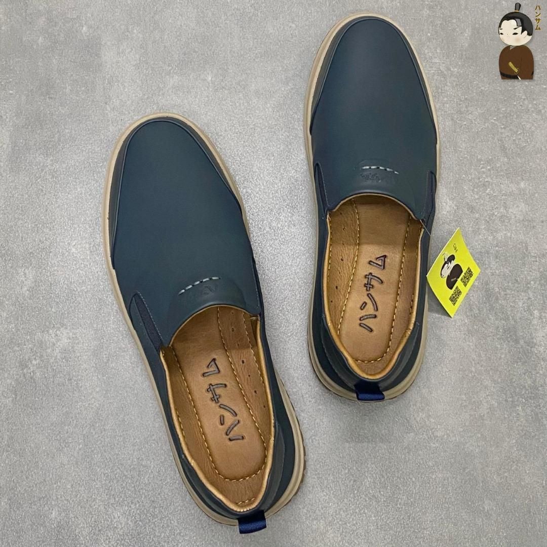 Giày lười Nam Hansamu Zen DGD08 màu Xanh đậm - Loafer công sở 