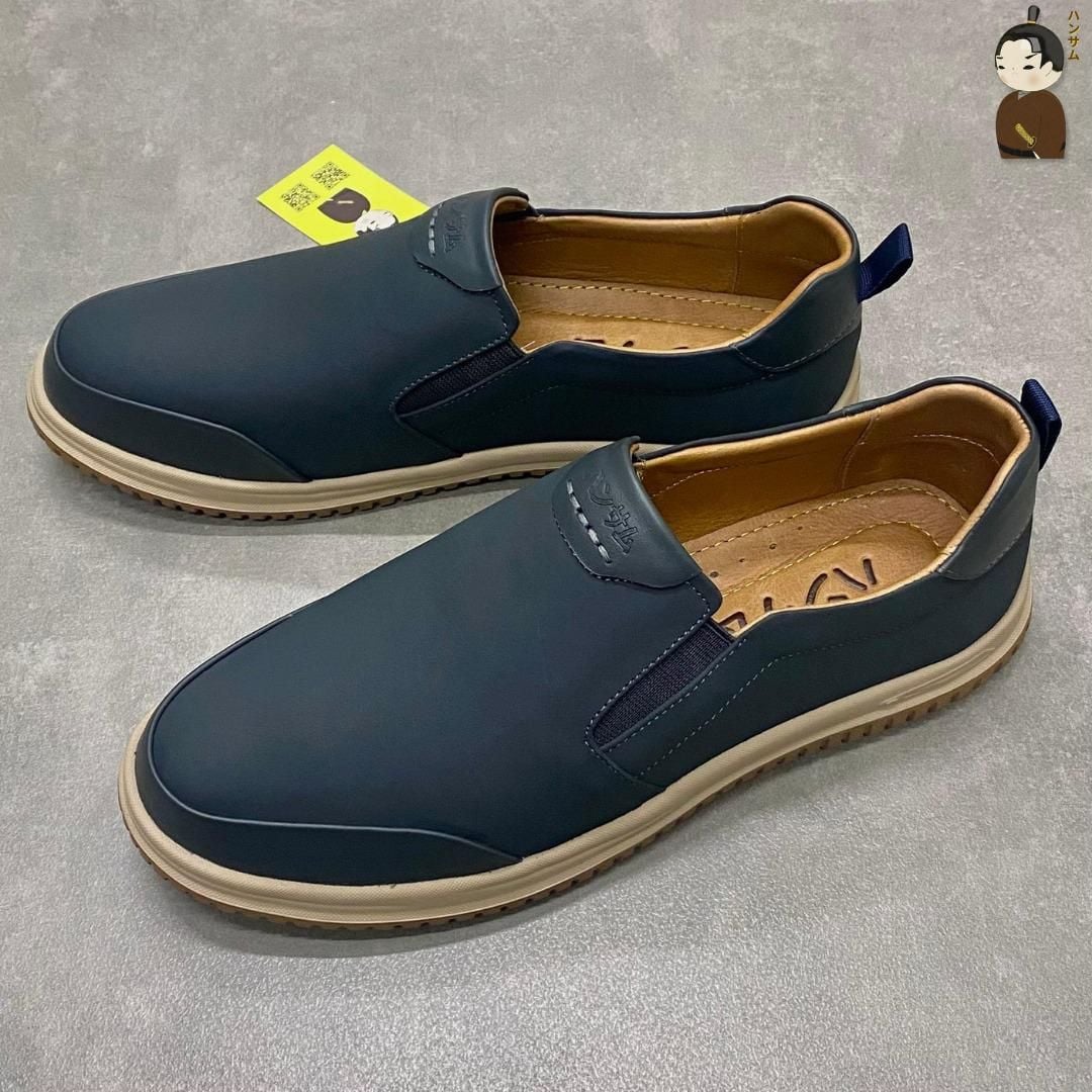 Giày lười Nam Hansamu Zen DGD08 màu Xanh đậm - Loafer công sở 