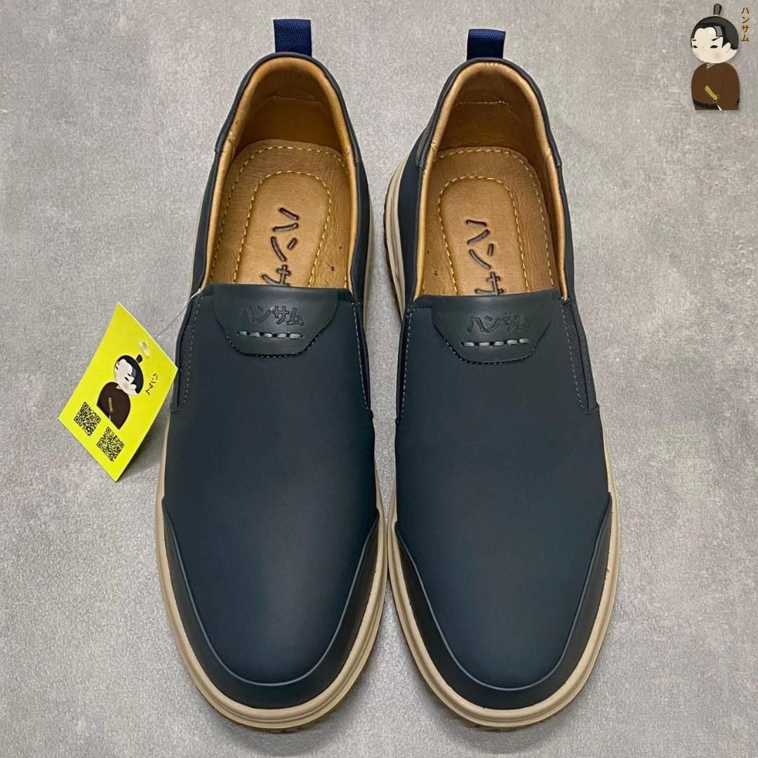  Giày lười Nam Hansamu Zen DGD08 màu Xanh đậm - Loafer công sở 