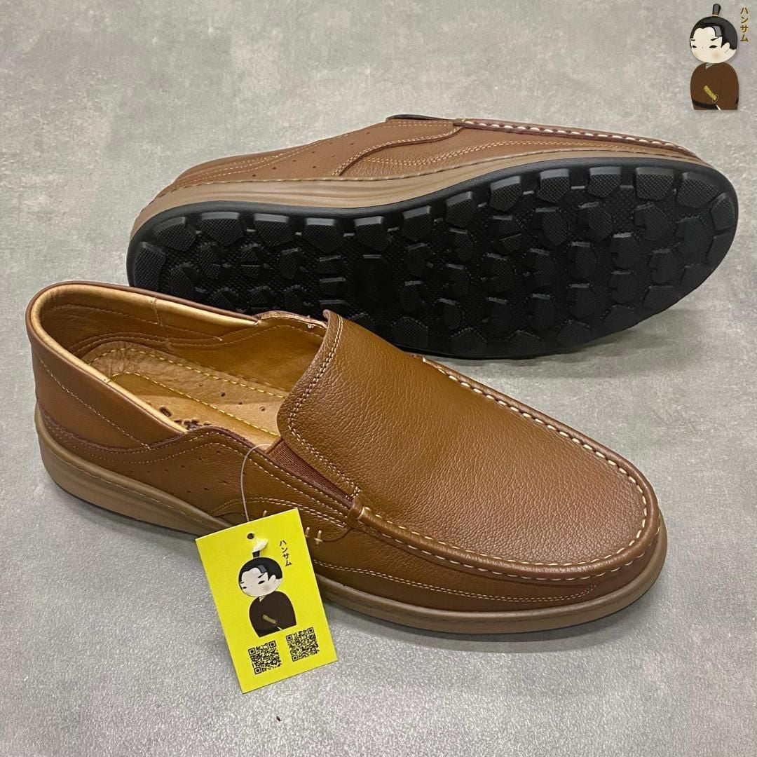  Giày lười Nam Hansamu Zen DGD05 màu Nâu - Loafer công sở 