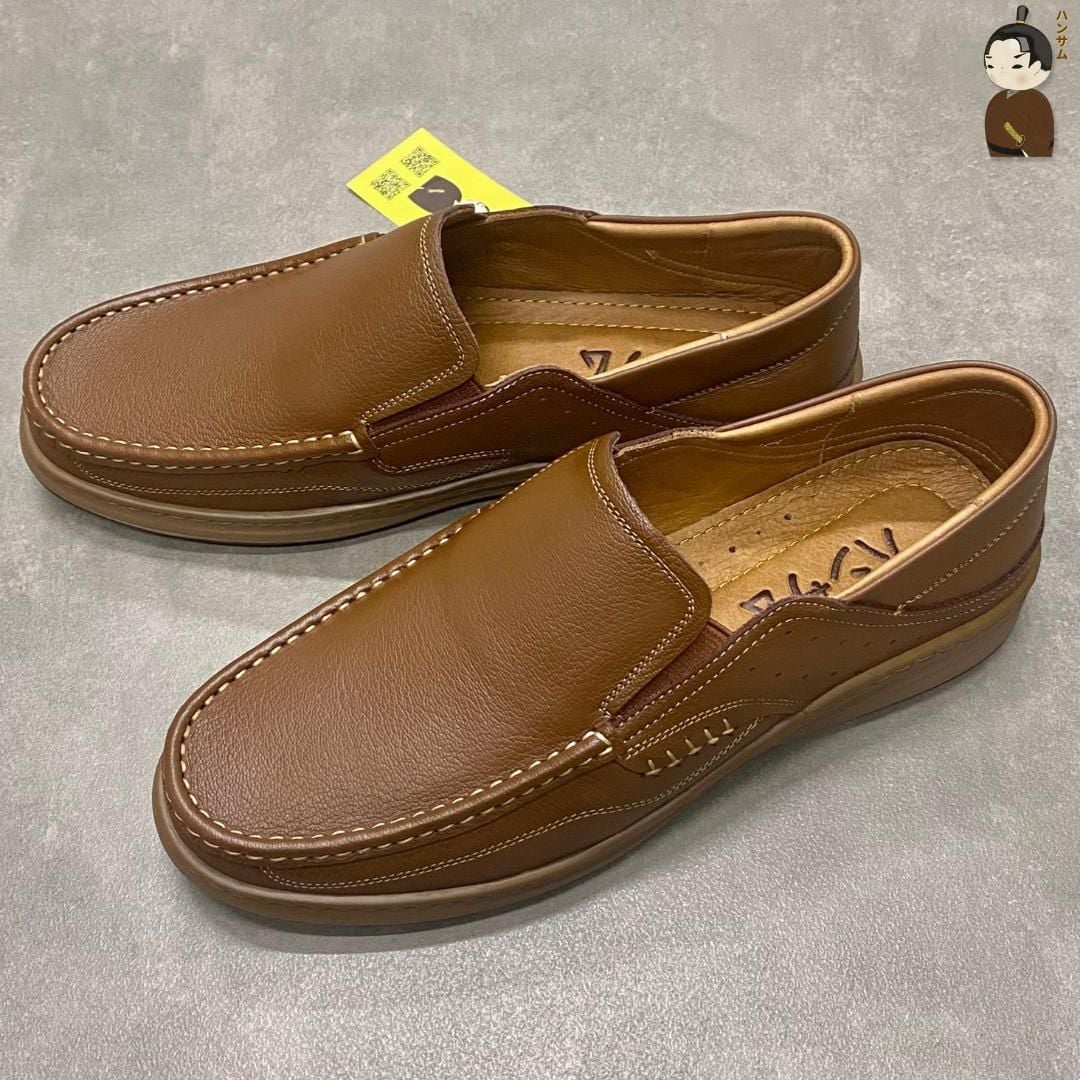  Giày lười Nam Hansamu Zen DGD05 màu Nâu - Loafer công sở 