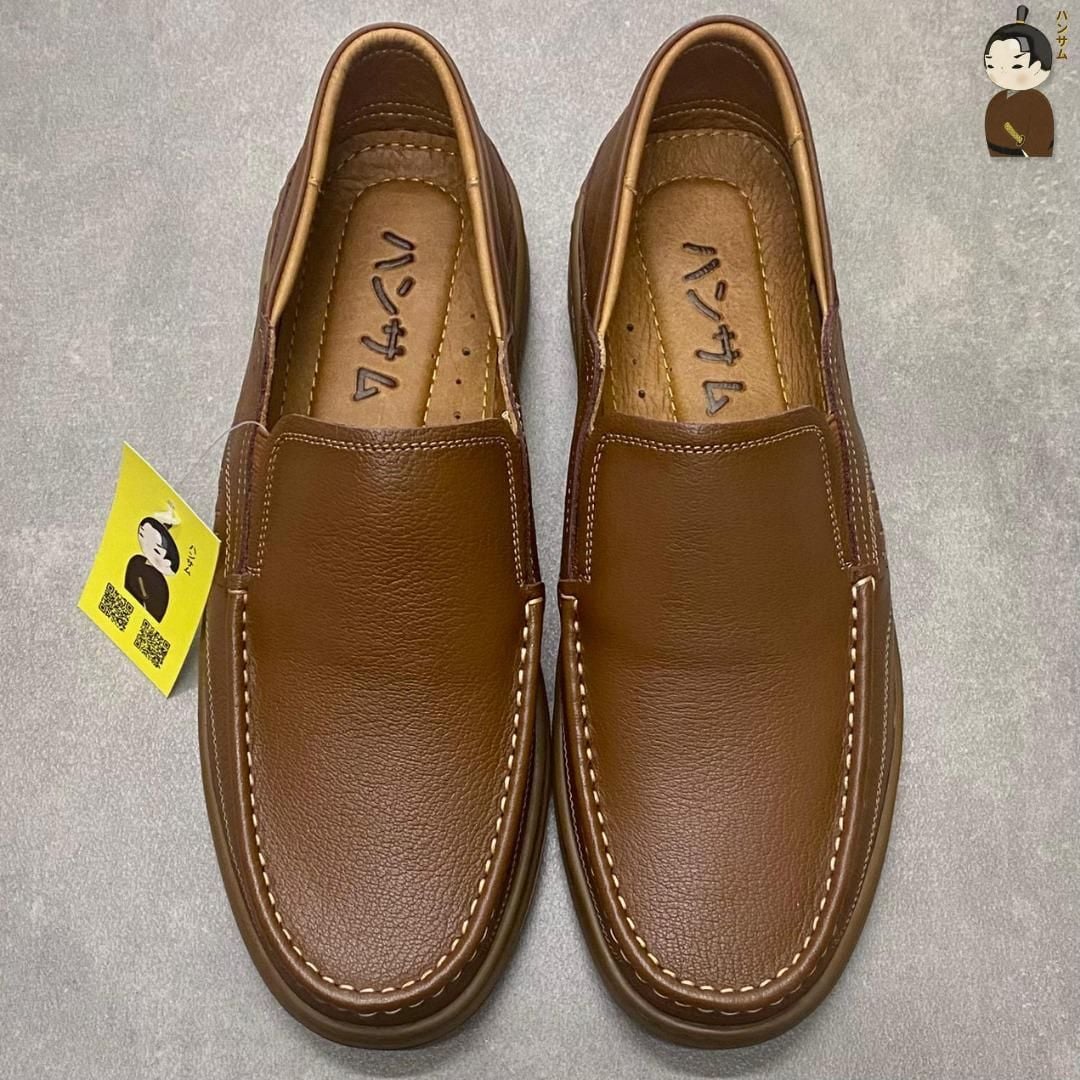 Giày lười Nam Hansamu Zen DGD05 màu Nâu - Loafer công sở 