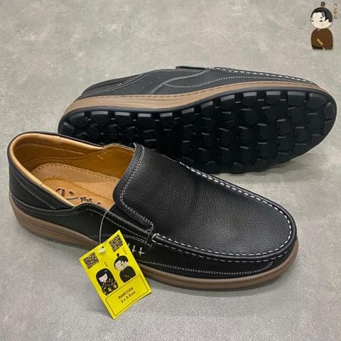 Giày lười Nam Hansamu Zen DGD05 màu Đen - Loafer công sở