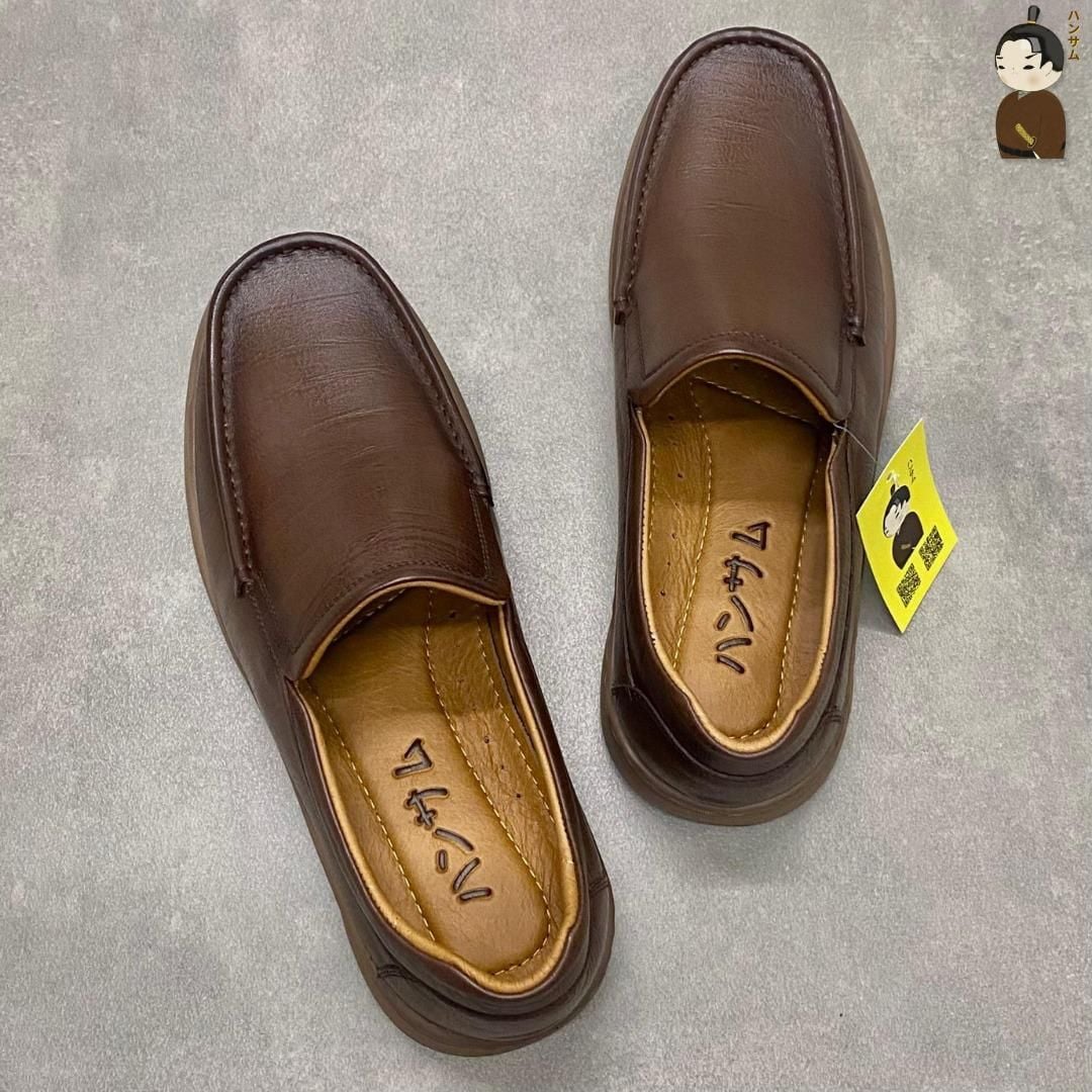  Giày Loafer Nam Công Sở Hansamu Zen DGD03 Nâu - Da Bò, Đế Phylon Siêu Nhẹ 