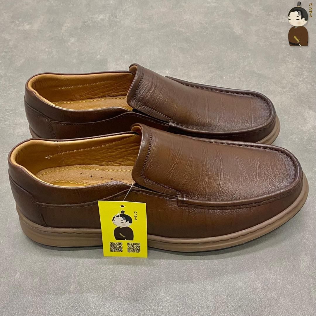 Giày Loafer Nam Công Sở Hansamu Zen DGD03 Nâu - Da Bò, Đế Phylon Siêu Nhẹ 