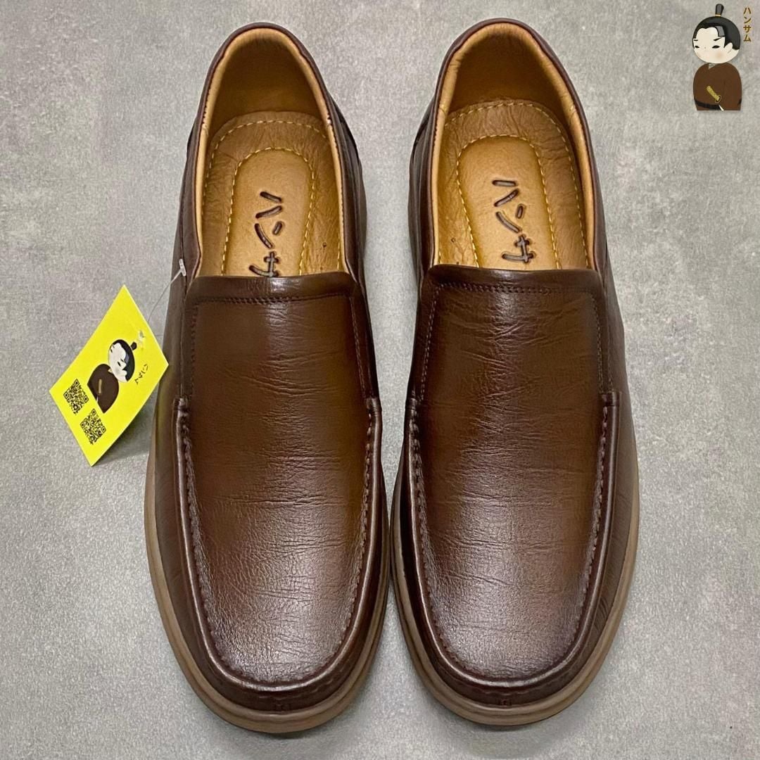  Giày Loafer Nam Công Sở Hansamu Zen DGD03 Nâu - Da Bò, Đế Phylon Siêu Nhẹ 