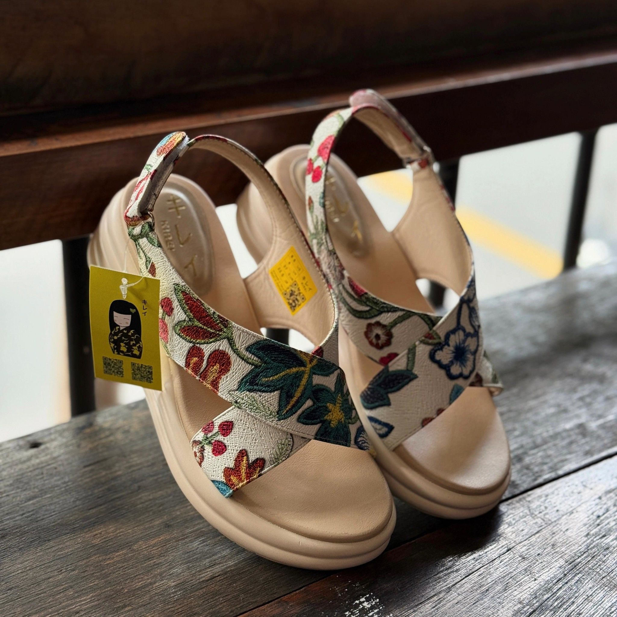  Kirei Biteki - Office Wedge Sandal CP9 White 