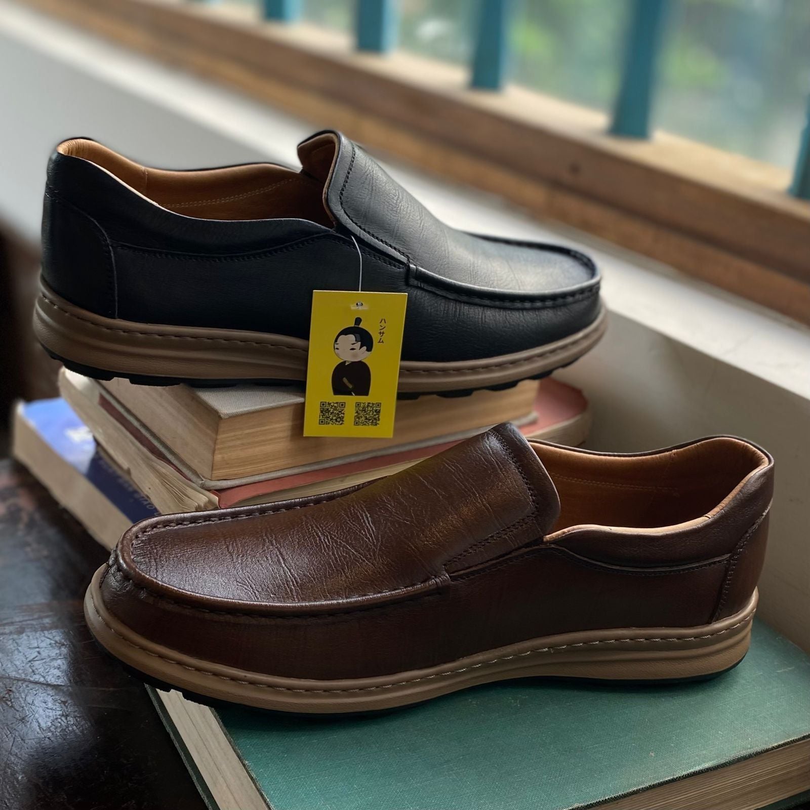  Giày Loafer Nam Công Sở Hansamu Zen DGD03 Đen - Da Bò, Đế Phylon Siêu Nhẹ 