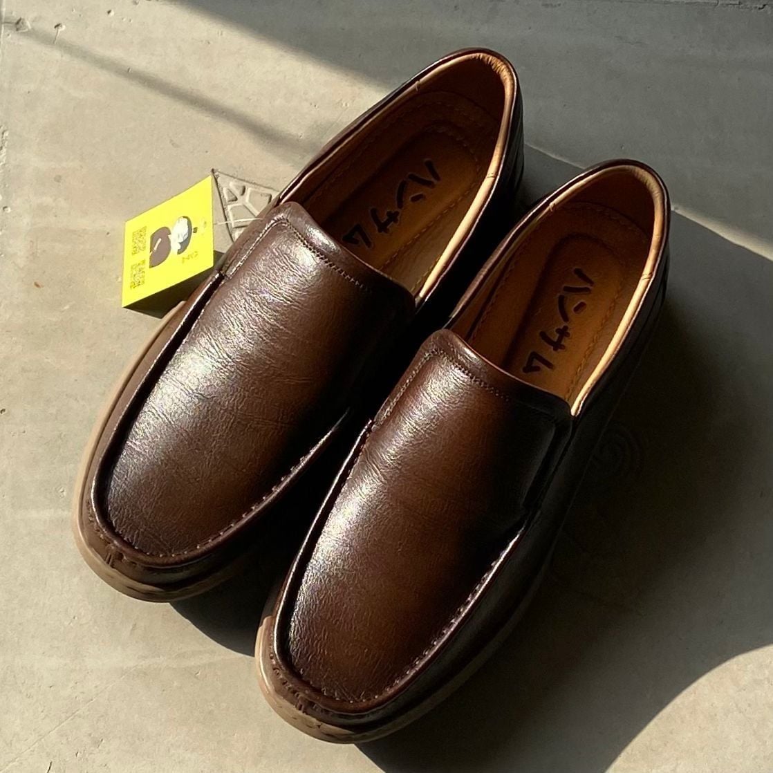 Giày Loafer Nam Công Sở Hansamu Zen DGD03 Nâu - Da Bò, Đế Phylon Siêu Nhẹ 