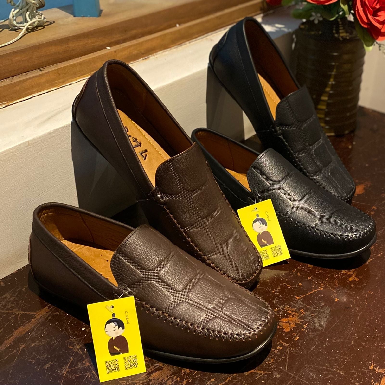  Giày lười Nam Hansamu Kai DGD09 màu Nâu - Moccasin da bò siêu bền 