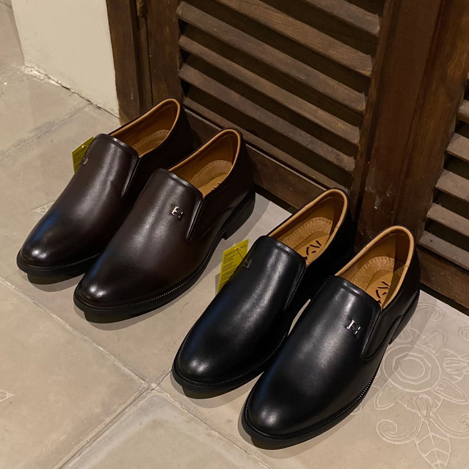  Giày lười Nam Hansamu Zen DGD10 màu Đen - Loafer công sở 