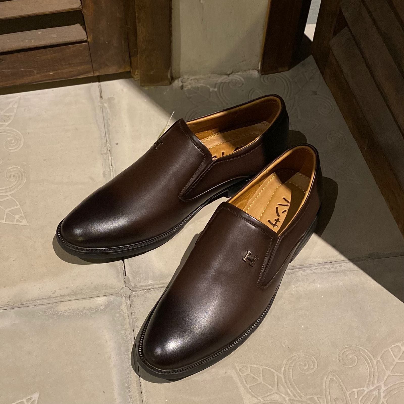  Giày lười Nam Hansamu Zen DGD10 màu Nâu - Loafer công sở 