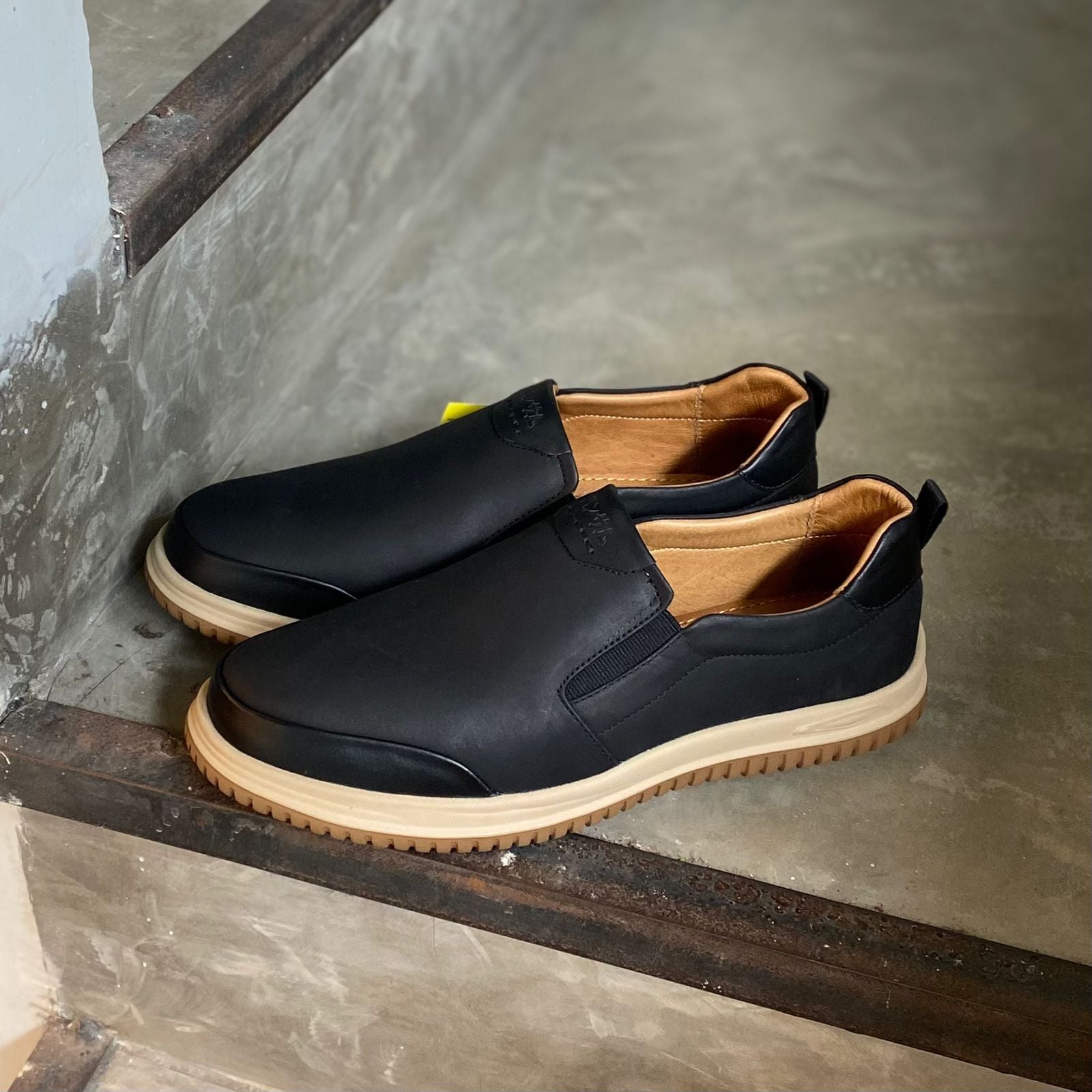  Giày lười Nam Hansamu Zen DGD08 màu Đen - Loafer công sở 