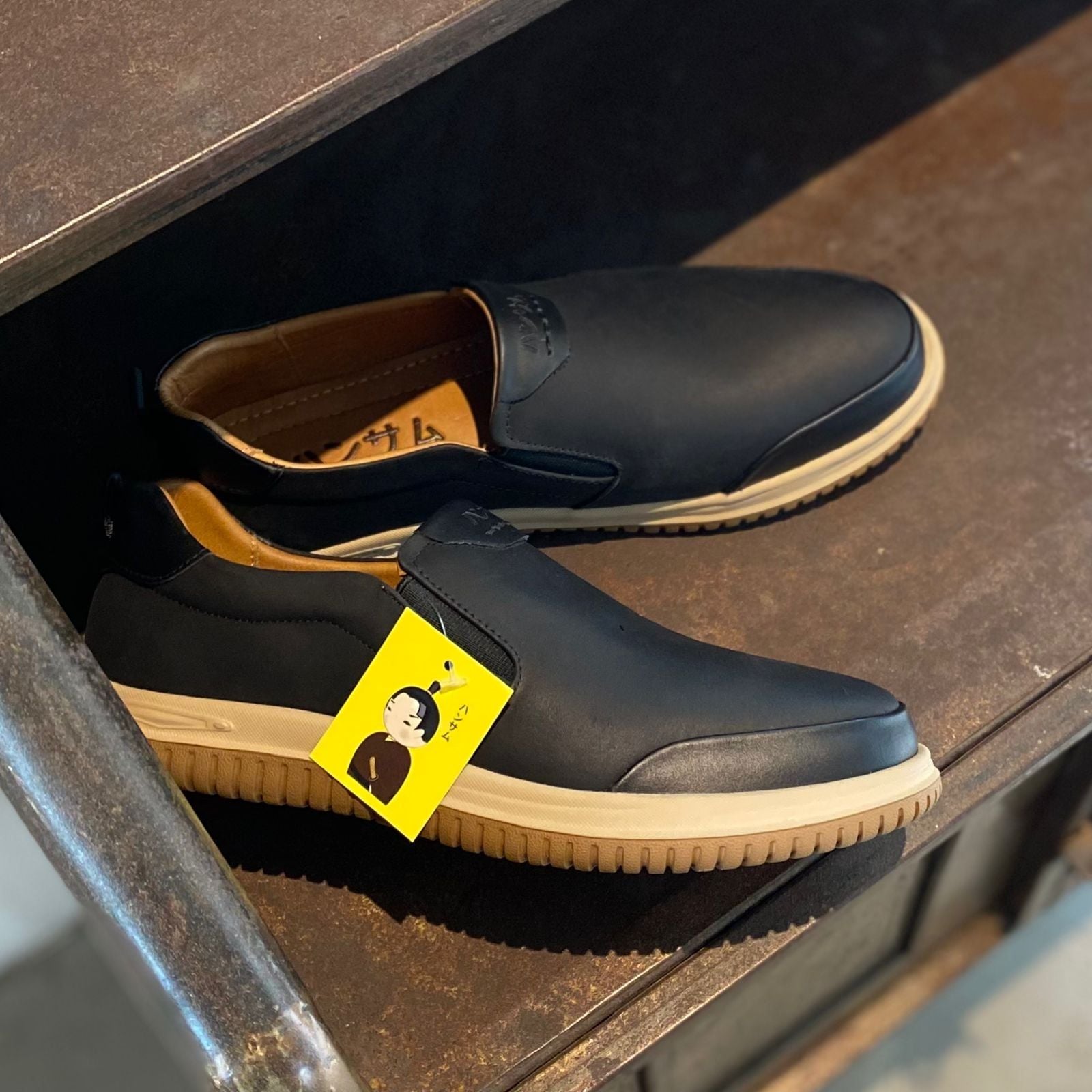  Giày lười Nam Hansamu Zen DGD08 màu Đen - Loafer công sở 