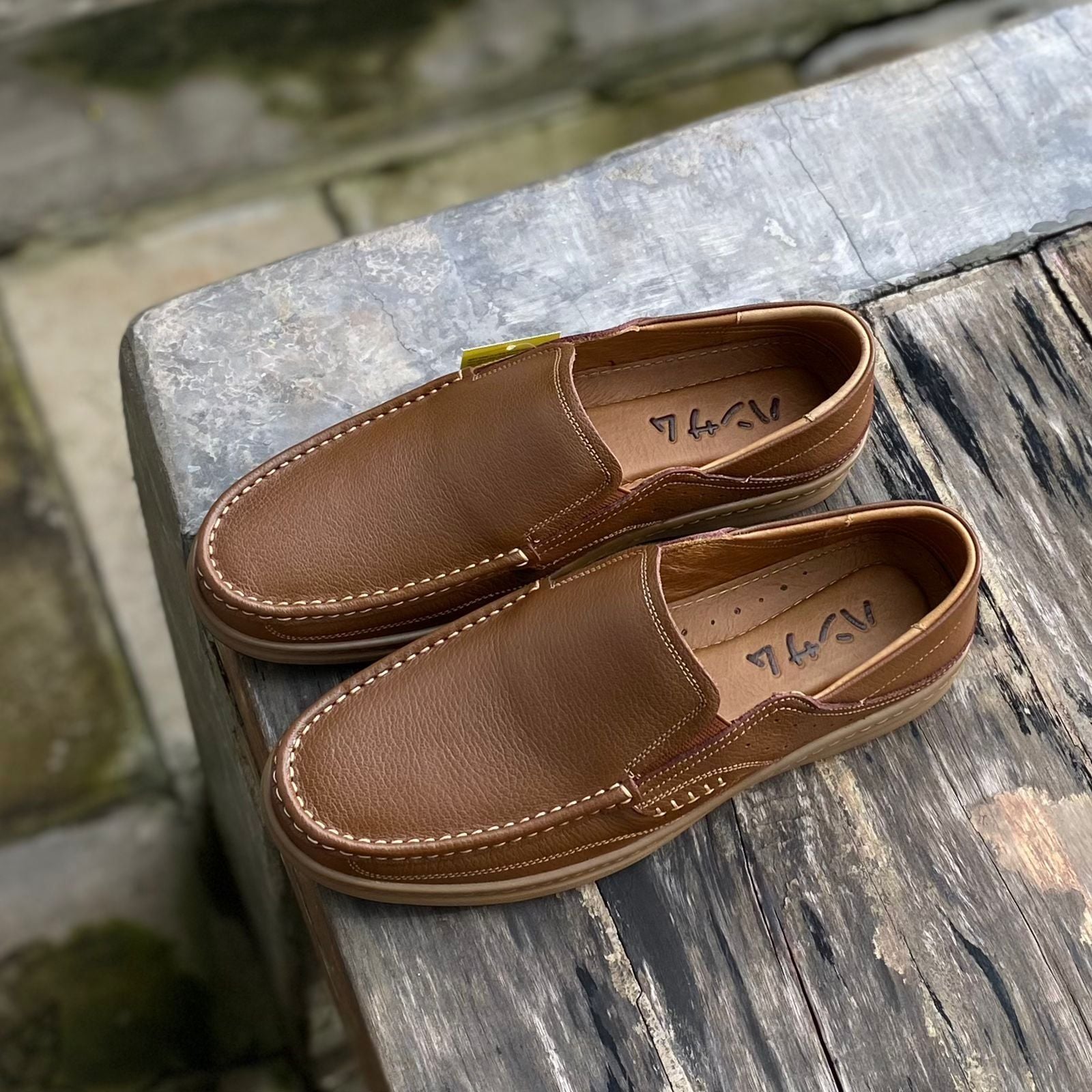  Giày lười Nam Hansamu Zen DGD05 màu Nâu - Loafer công sở 
