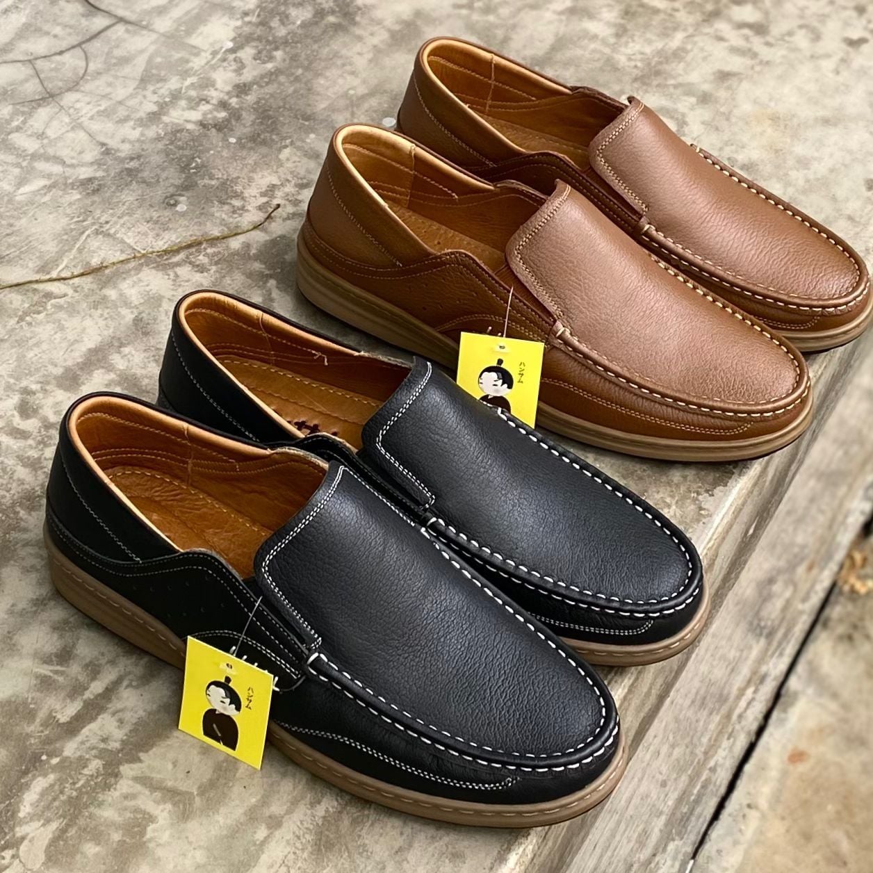  Giày lười Nam Hansamu Zen DGD05 màu Nâu - Loafer công sở 