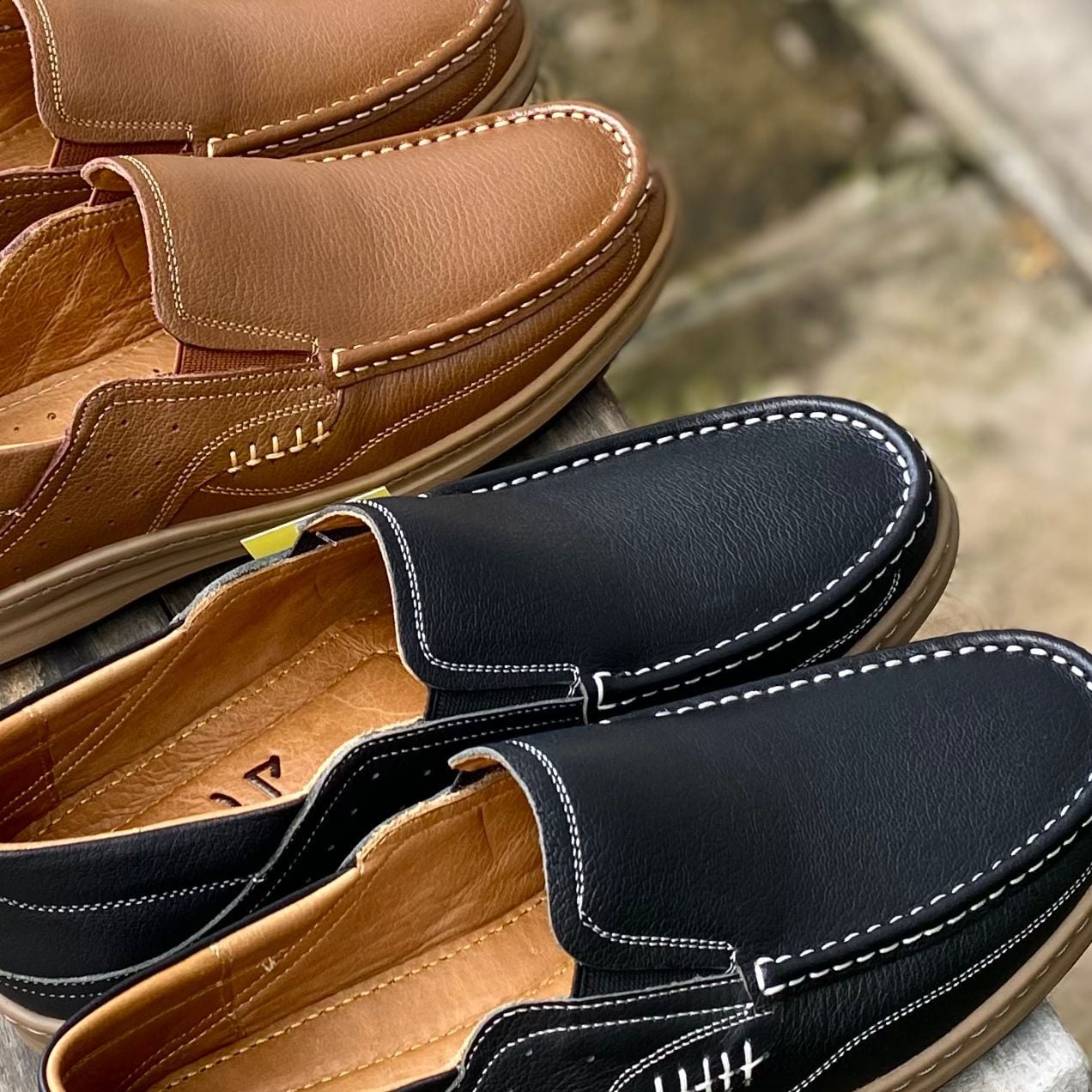  Giày lười Nam Hansamu Zen DGD05 màu Nâu - Loafer công sở 