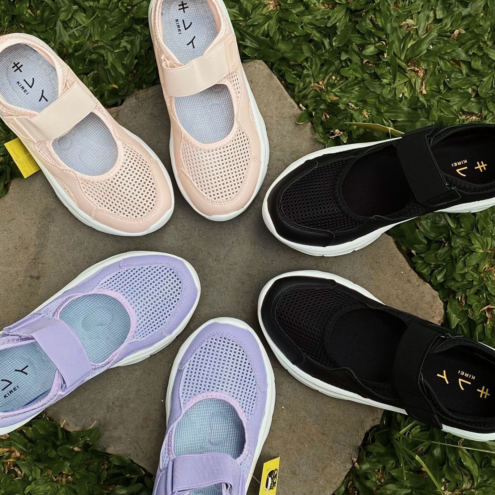  Giày thể thao nữ Kirei Nintai BG10 màu Tím - Sneaker nữ đi bộ 