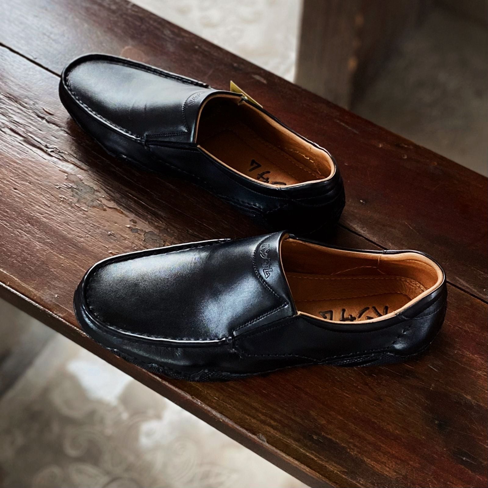  Giày lười Nam Hamsamu Kai DGD14 màu Đen - Loafer da bò siêu bền 