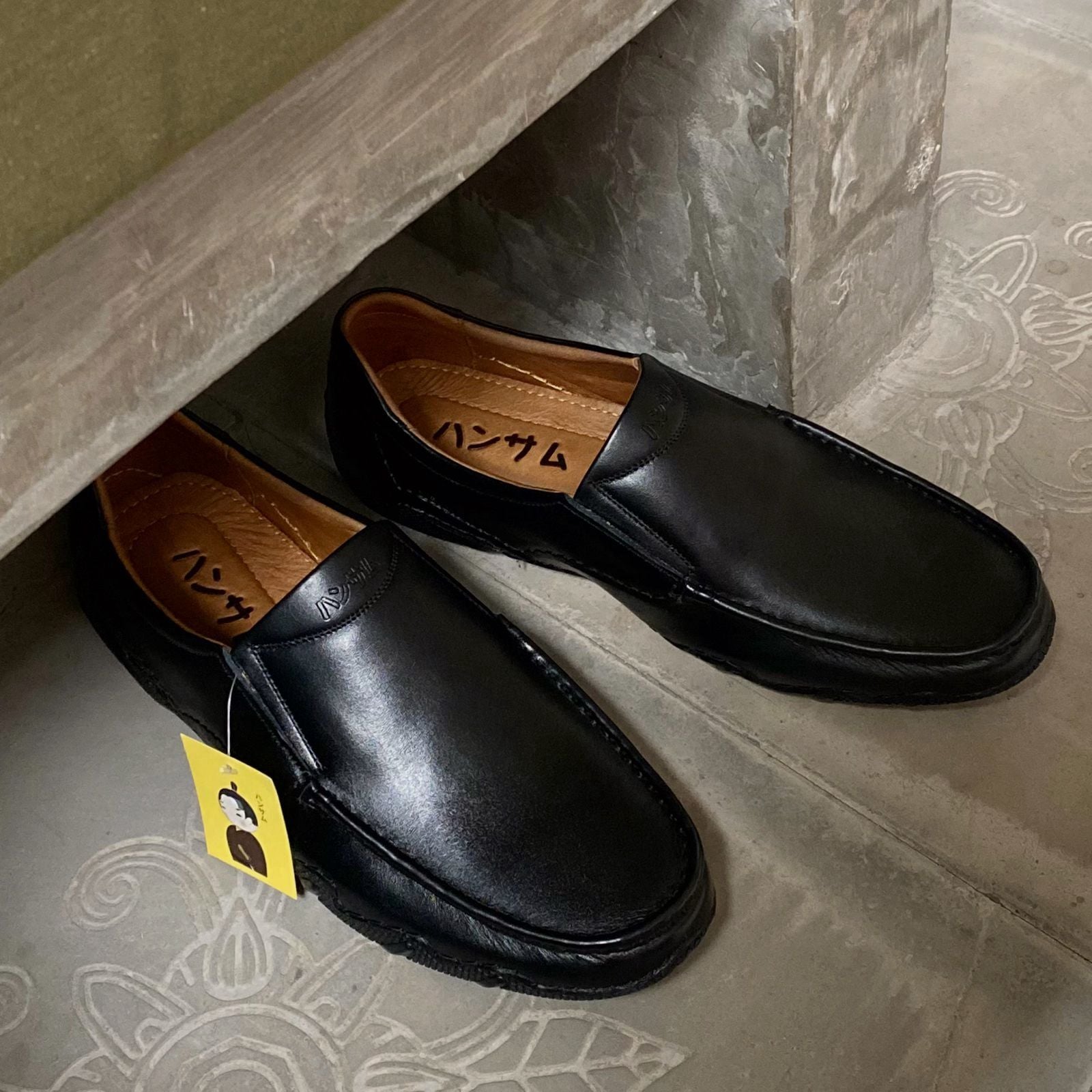  Giày lười Nam Hamsamu Kai DGD14 màu Đen - Loafer da bò siêu bền 