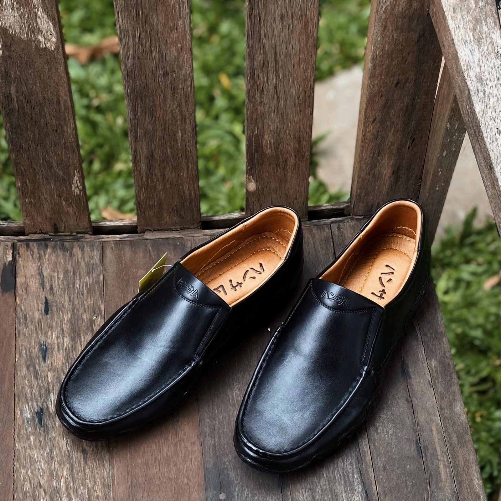  Giày lười Nam Hamsamu Kai DGD14 màu Đen - Loafer da bò siêu bền 