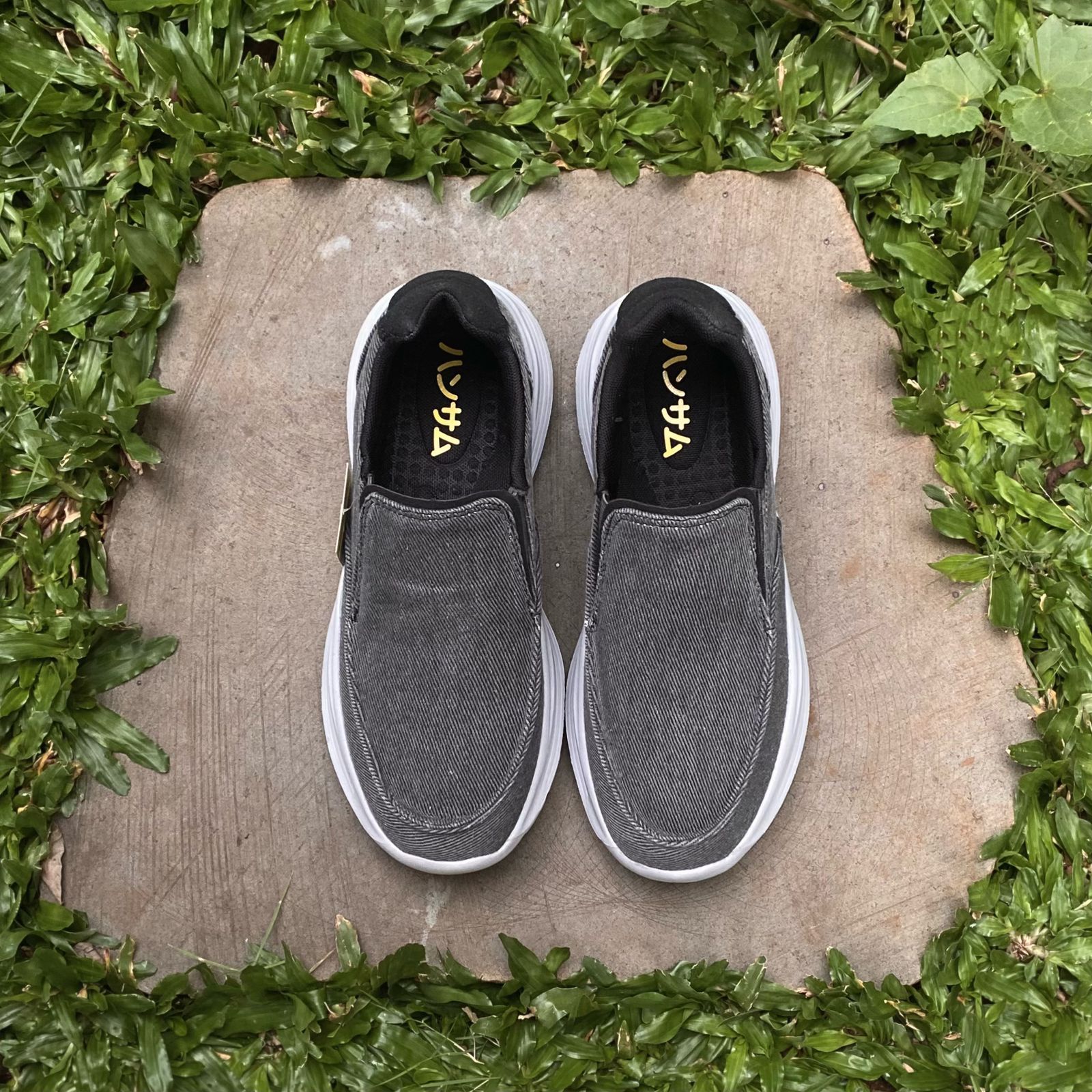  Hansamu Nin - Walk Slip-On BG09 Dark Grey 