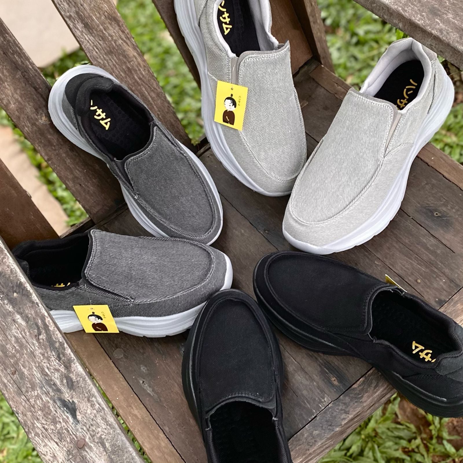  Hansamu Nin - Walk Slip-On BG09 Black 