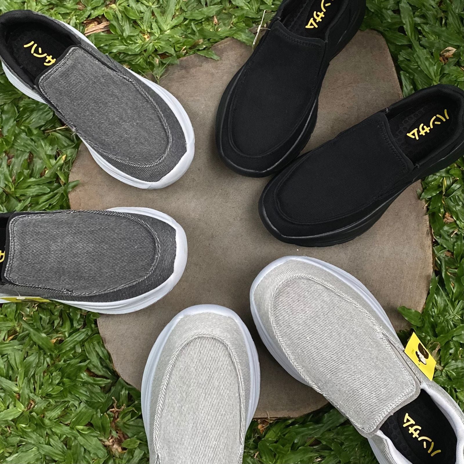  Hansamu Nin - Walk Slip-On BG09 Light Grey 