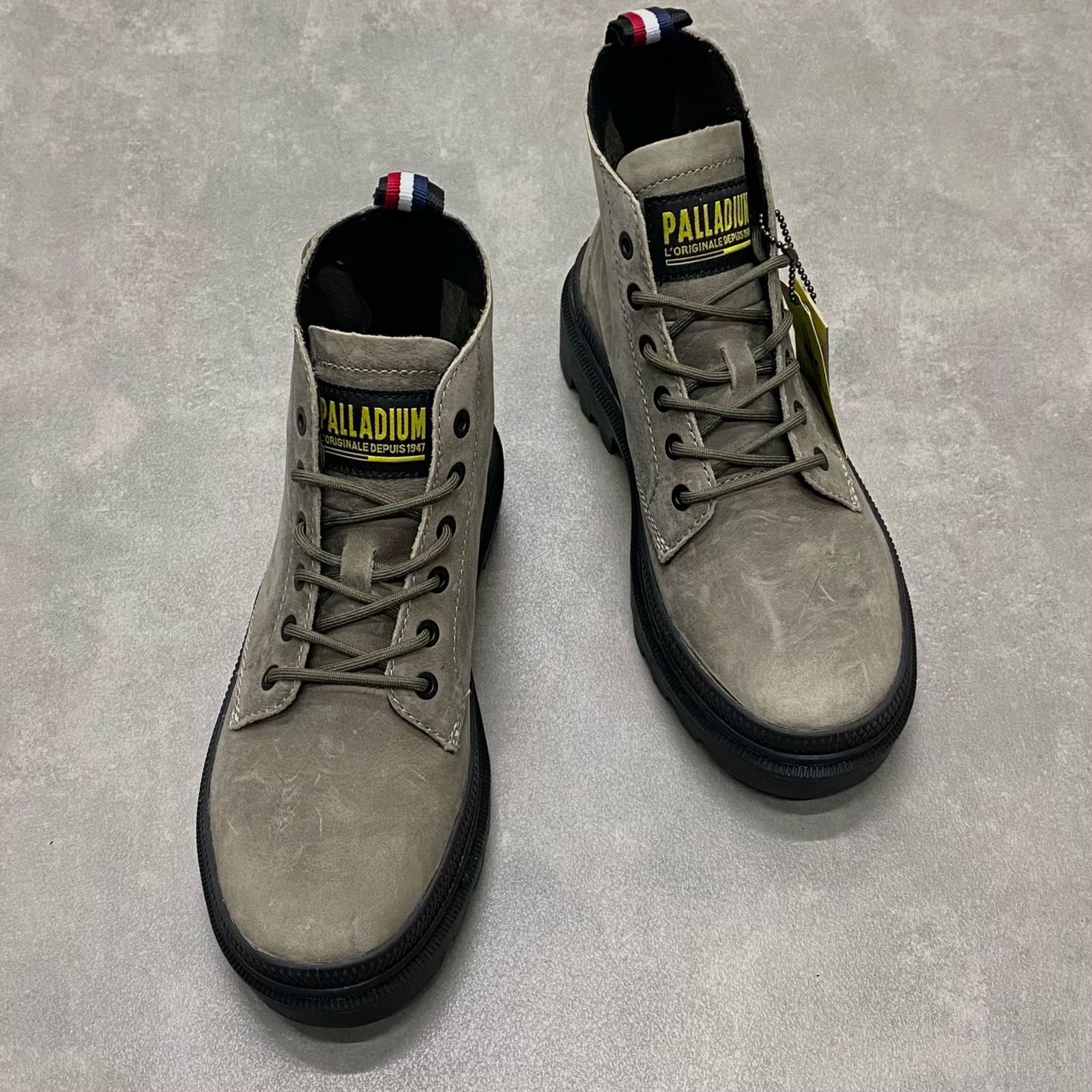  Giày Palladium cổ cao DP Xám 