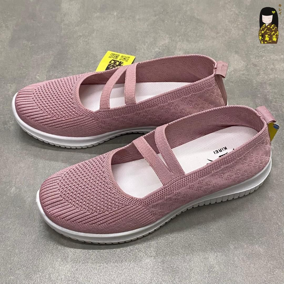  Giày búp bê nữ Kirei Nintai BG01 màu Hồng - Slip On nữ đi bộ 