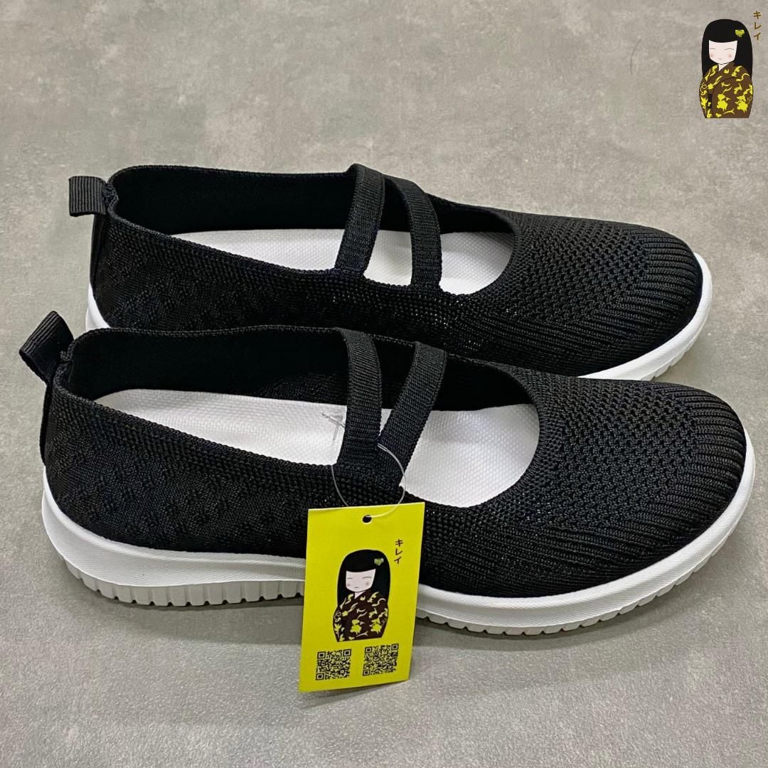  Giày búp bê nữ Kirei Nintai BG01 màu Đen - Slip On nữ đi bộ 