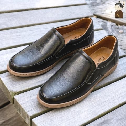 Giày lười Nam Hansamu Zen HA02 màu Đen - Loafer công sở