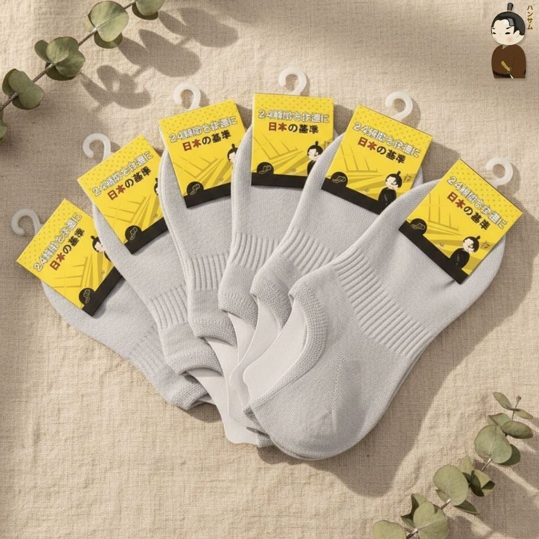 Combo 6 Đôi Vớ Daily Sock Bg15 L.Grey - Hansamu Shinobi 