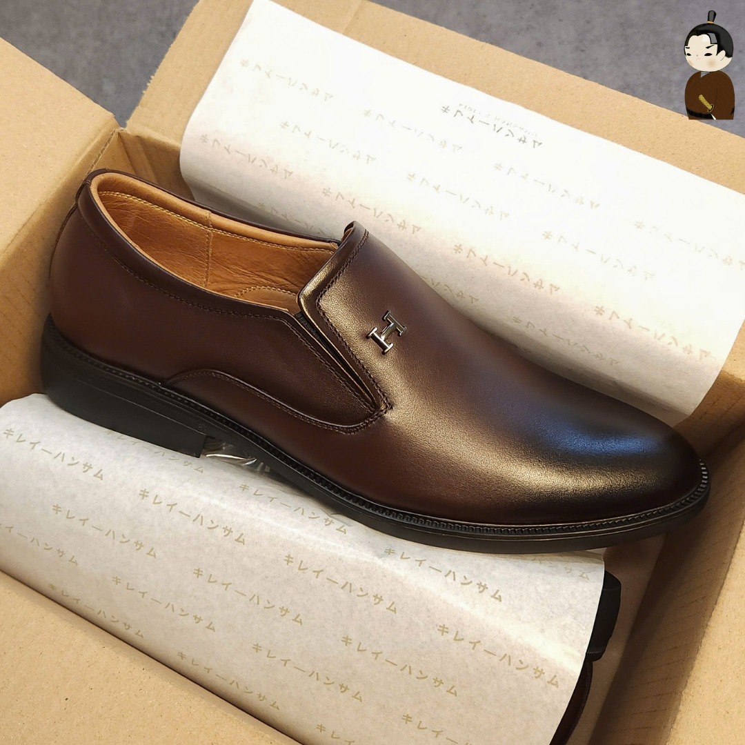  Giày lười Nam Hansamu Zen DGD10 màu Nâu - Loafer công sở 