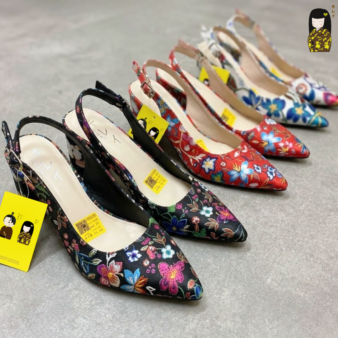  Giày slingback nữ Kirei Biteki CP06 màu Trắng - Cao gót công sở 