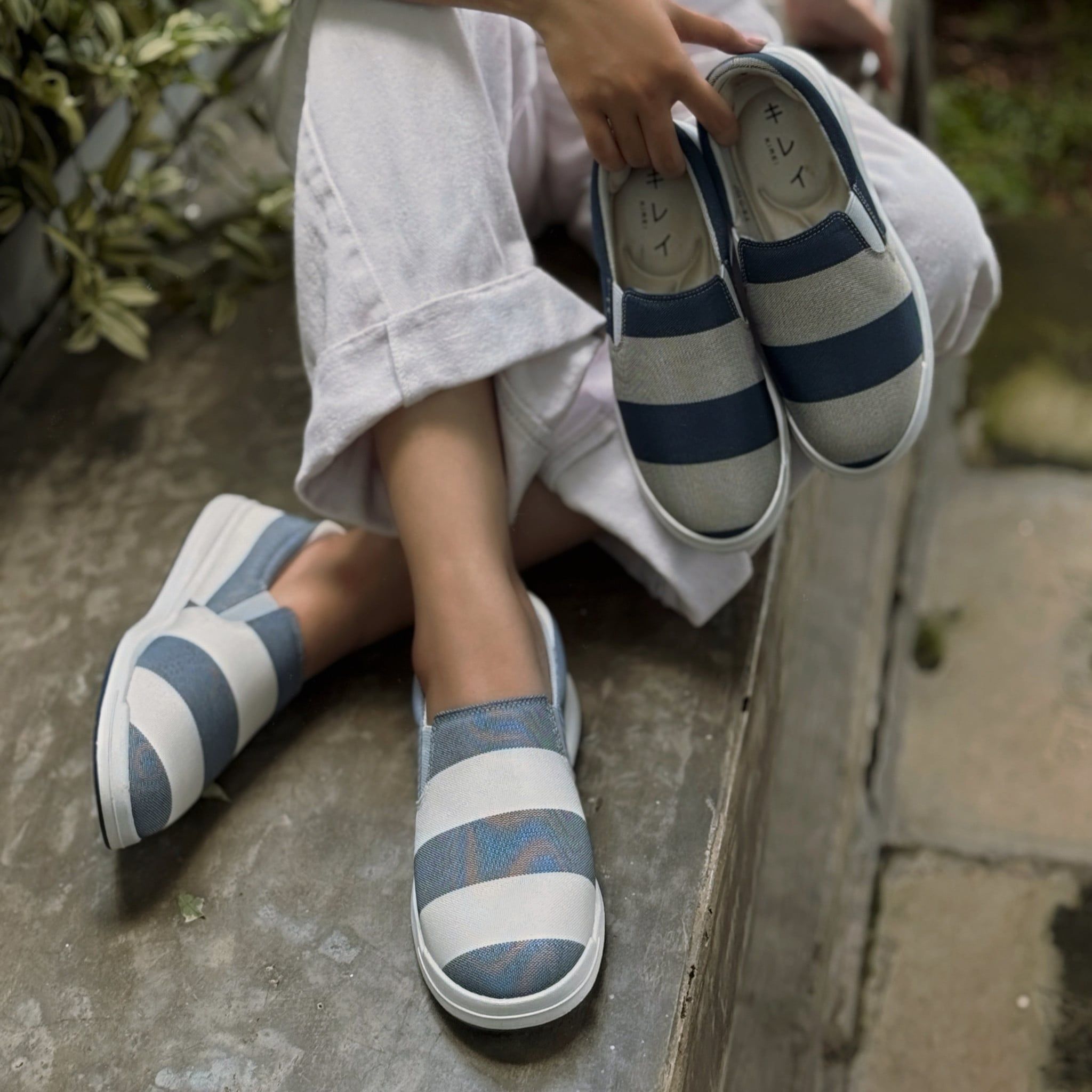  Kirei Nintai - Walk Slip-On KH2 Grey Blue 