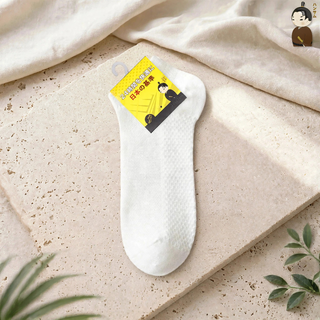  Hansamu Shinobi - Daily Sock BG14 White 