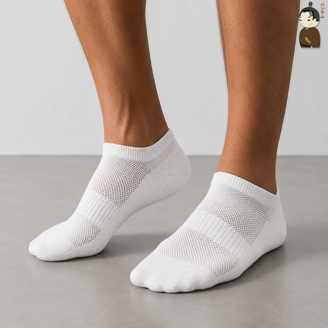  [Combo 15 đôi] Vớ Hansamu Shinobi daily sock BG14 White 